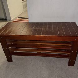 Entry Way Seat Bench Fits 10 Shoes Men/ Woman