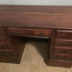Solid Wood Desk with Drawers-Sturdy and Classic $125