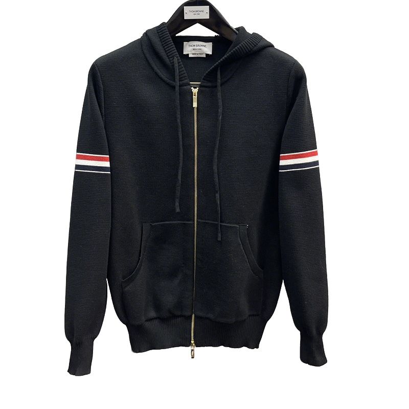 Thom Browne Armband Zip Up Hoodie