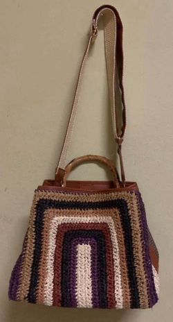 Moda Luxe Boho Crochet-Style Shoulder Bag