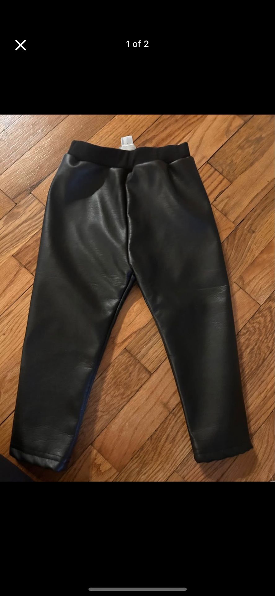 Pleather Girl Pants 12 -18Months Fleece Lined