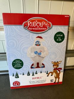 Christmas Rudolph the Red Nose Redindeer Bumble Led Lights almost 4ft (New)