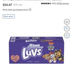 Luvs Diapers Size 7 