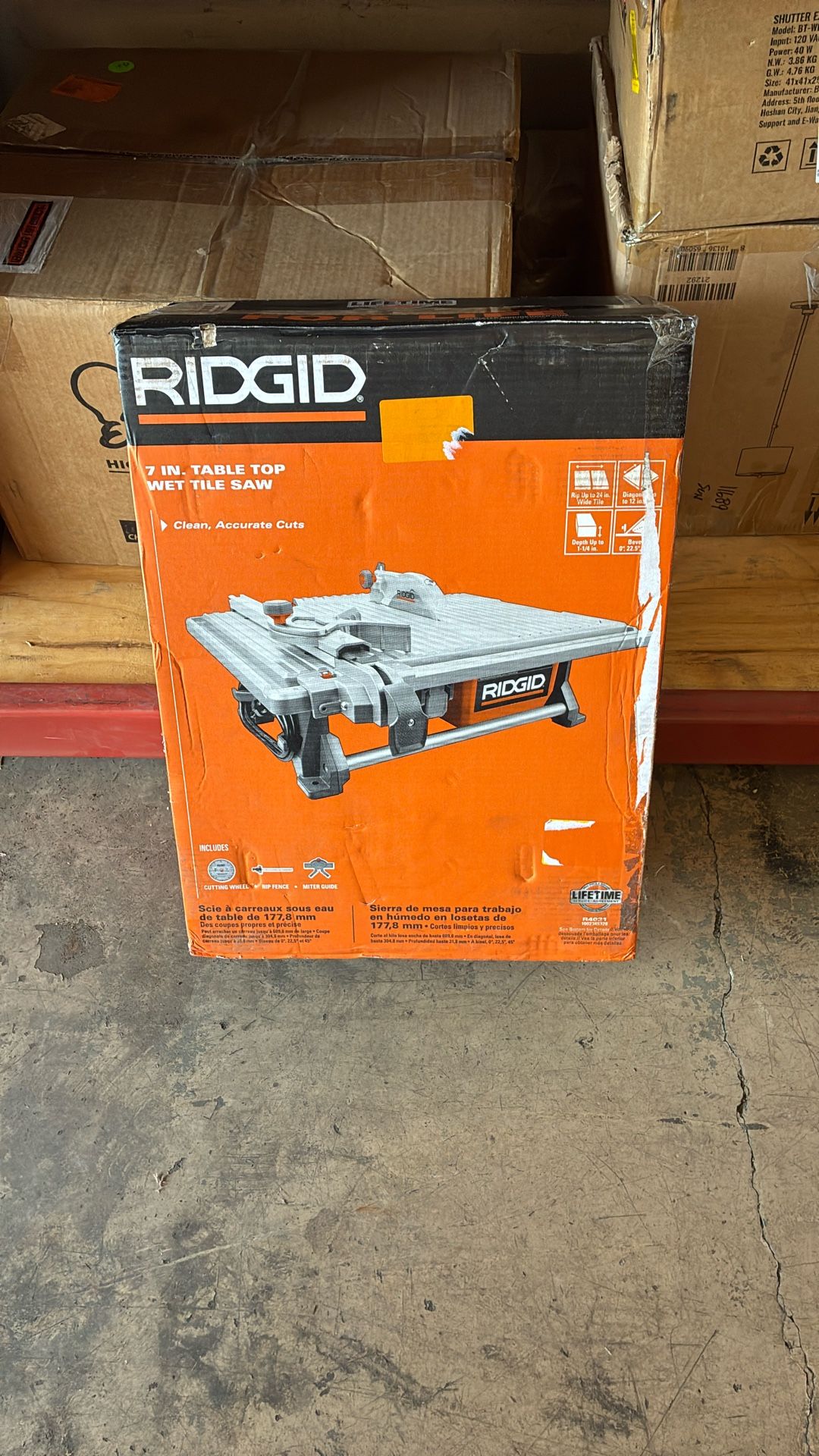 Ridgid  7” Table Top Wet Tile Saw