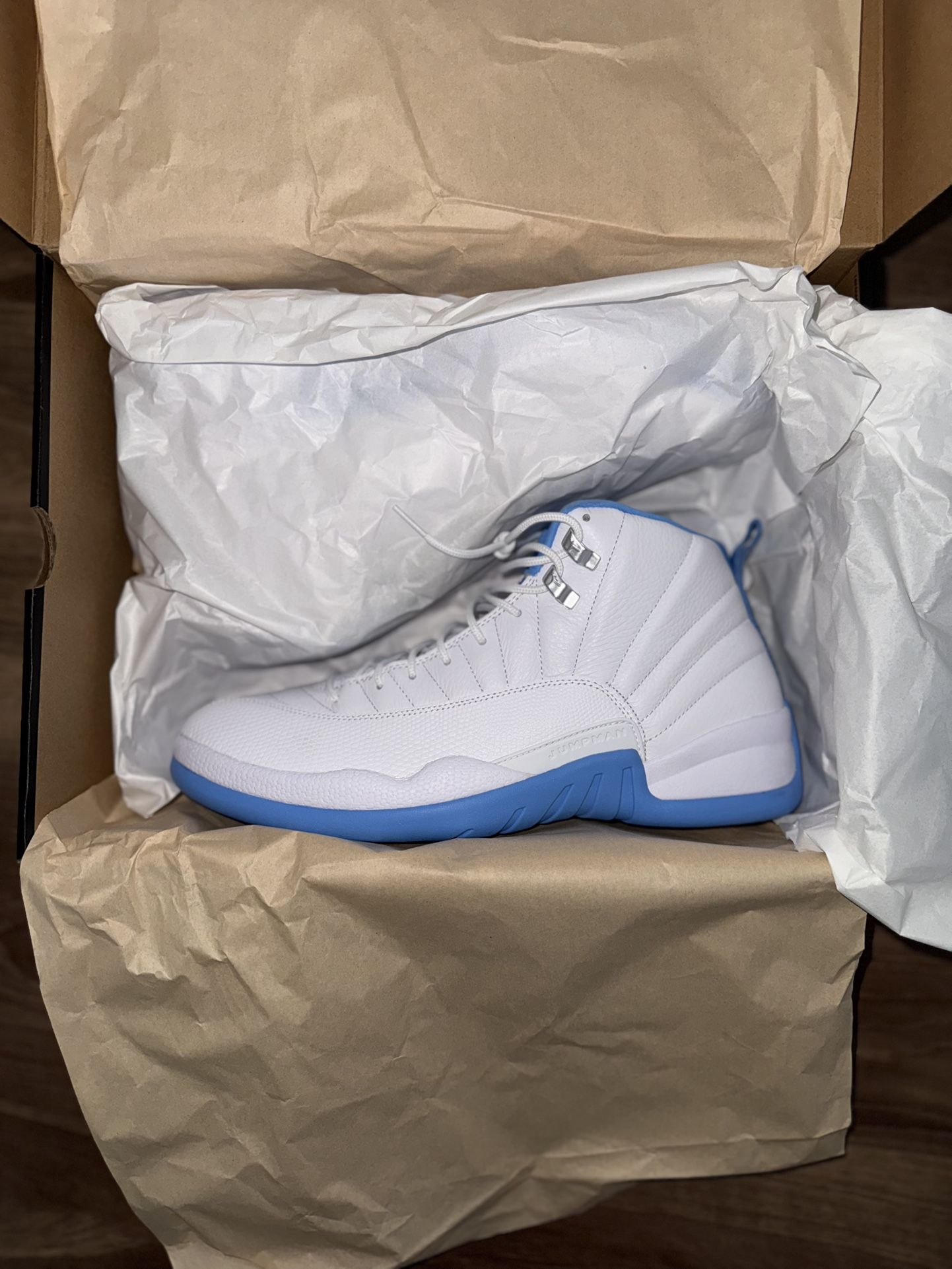 Jordan 12 White/University Blue