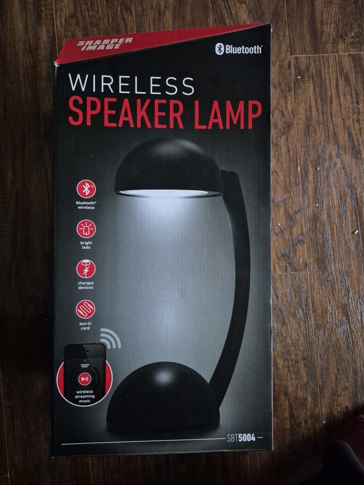 SHARPER IMAGE Wireless Bluetooth Speaker Lamp Model SBT5004