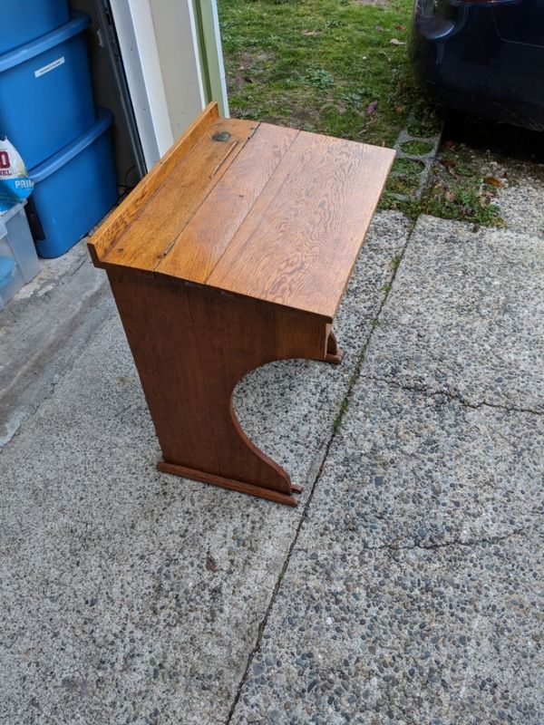 Old Wooden School Desk With Lift Up Lid And Ink Well For In Tacoma Wa Offerup