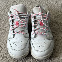 Jordan 1 Low White Green Pink 