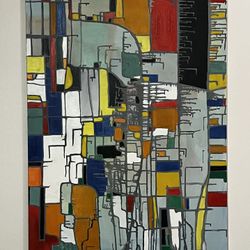 Large Abstract One Of A Kind 27x38.5