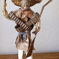 Vintage Hand Made Mexican Folk Art Paper Machete Figurine 