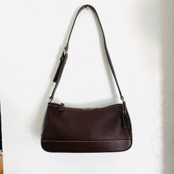 Vintage Coach Hampton Demi Brown Leather Shoulder Bag