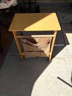 Kid Art Table with Fabric Storage Pockets