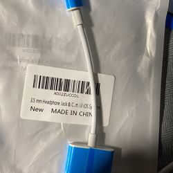 3.5 mm Headphone Jack & Charger Cable for iPhone Adapter, 2 in 1