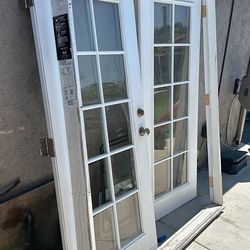 Double French Doors With Frame 