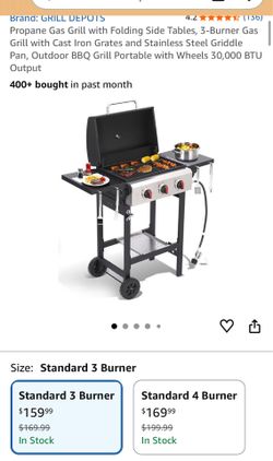 3 burner grill