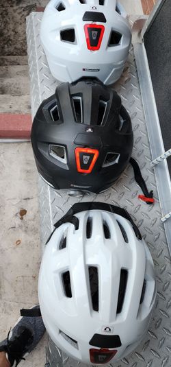 Bike helmet with rear light