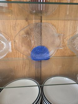 Glass Fish Serving Set