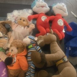 Lot of Vintage & Modern Plush Toys – Great Condition!