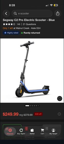 Segway C2 Pro Electric Scooter – Blue