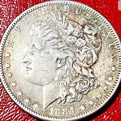 1884 S Morgan Silver Dollar 