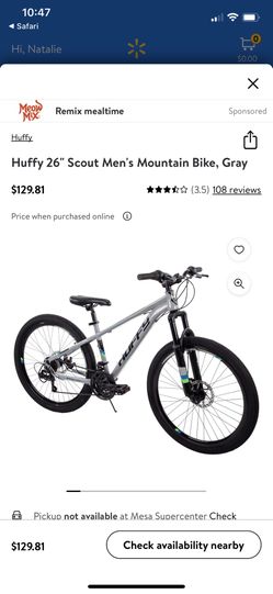 Huffy 26 inch scout men's cheap mountain bike