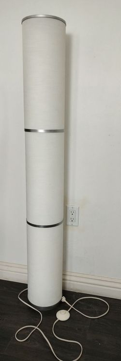 IKEA VIDJA Floor Lamp - 54" Modern White Textile Light