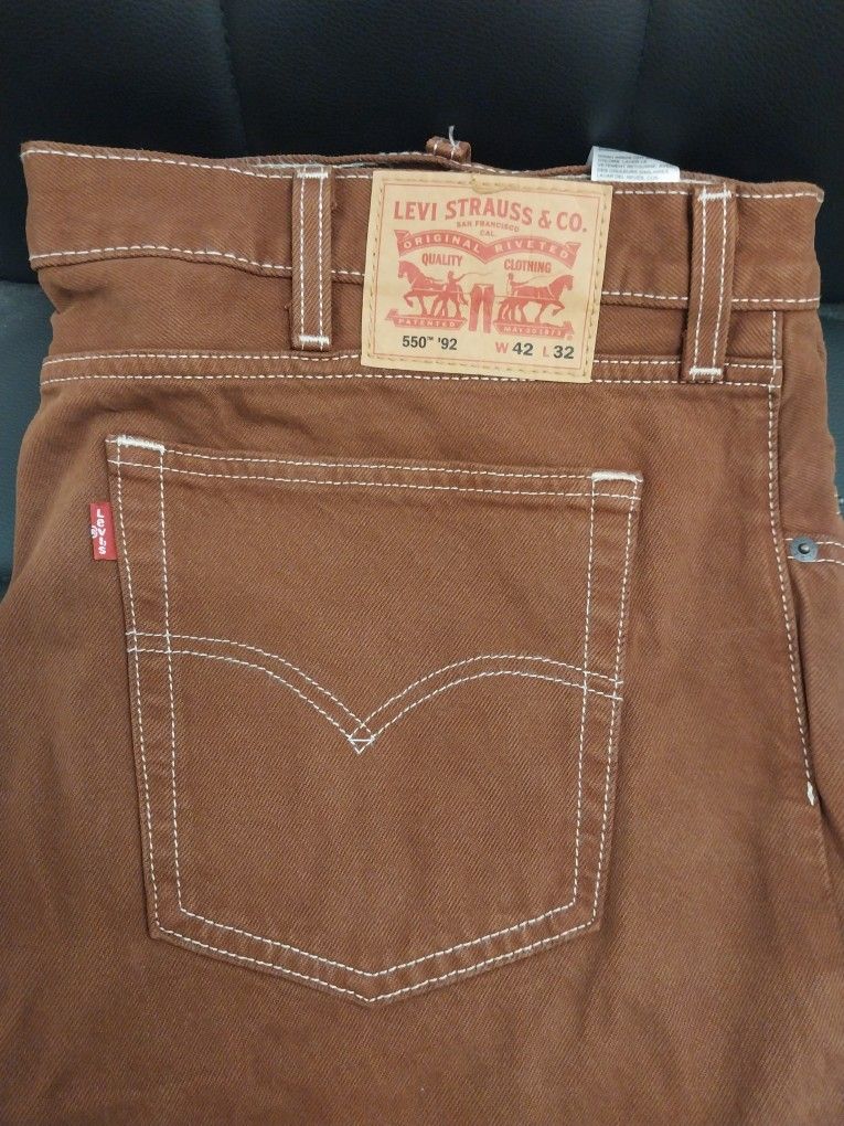 Levis 550 '90 Jeans Mens Brown 42x32