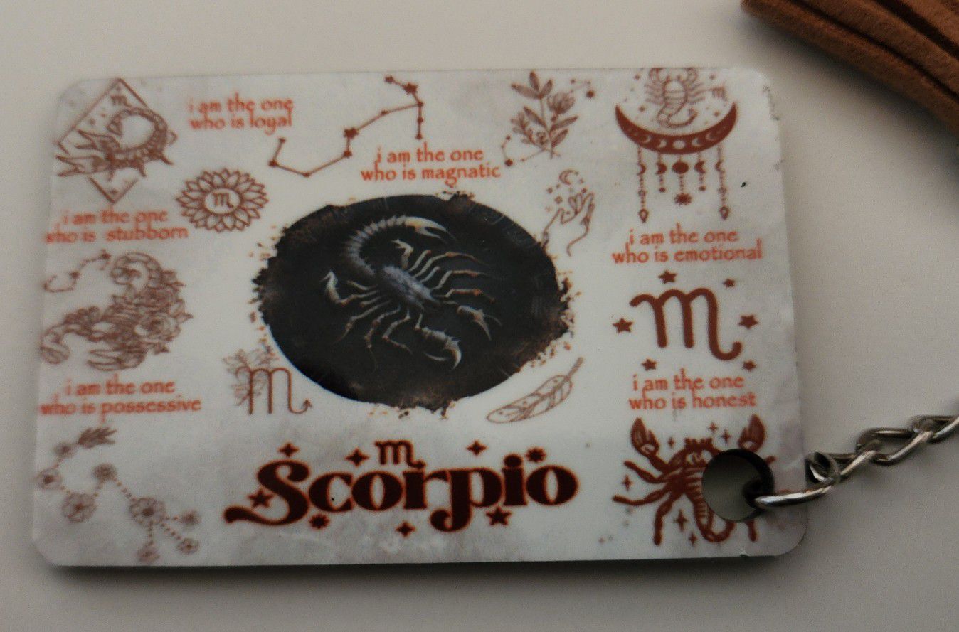 Horoscope Zodiac Sign Keychain,  Scorpio 