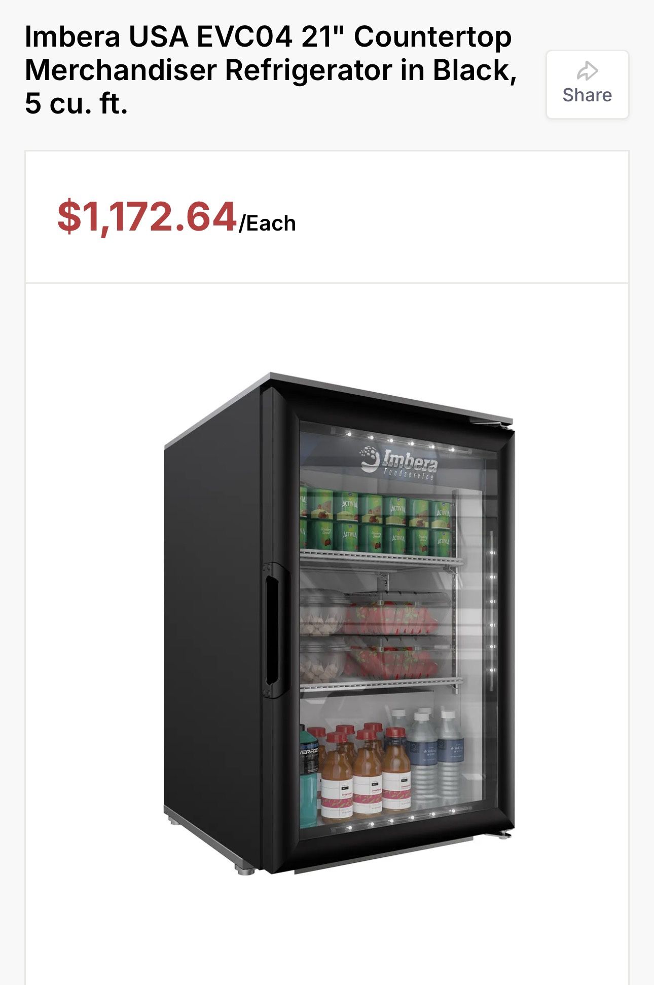 Counter Top Cooler Imbera Brand