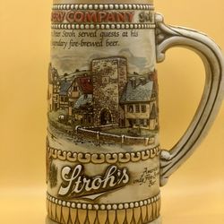 1980's Collectible STROHS beer stein