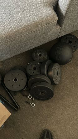 Weights and Medicine ball