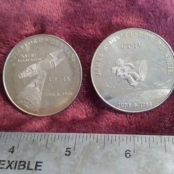 NASA GEMINI ♊ GT-IX and GEMINI IV MCDIVITT WHITE STAFFORD CERNAN COINS 