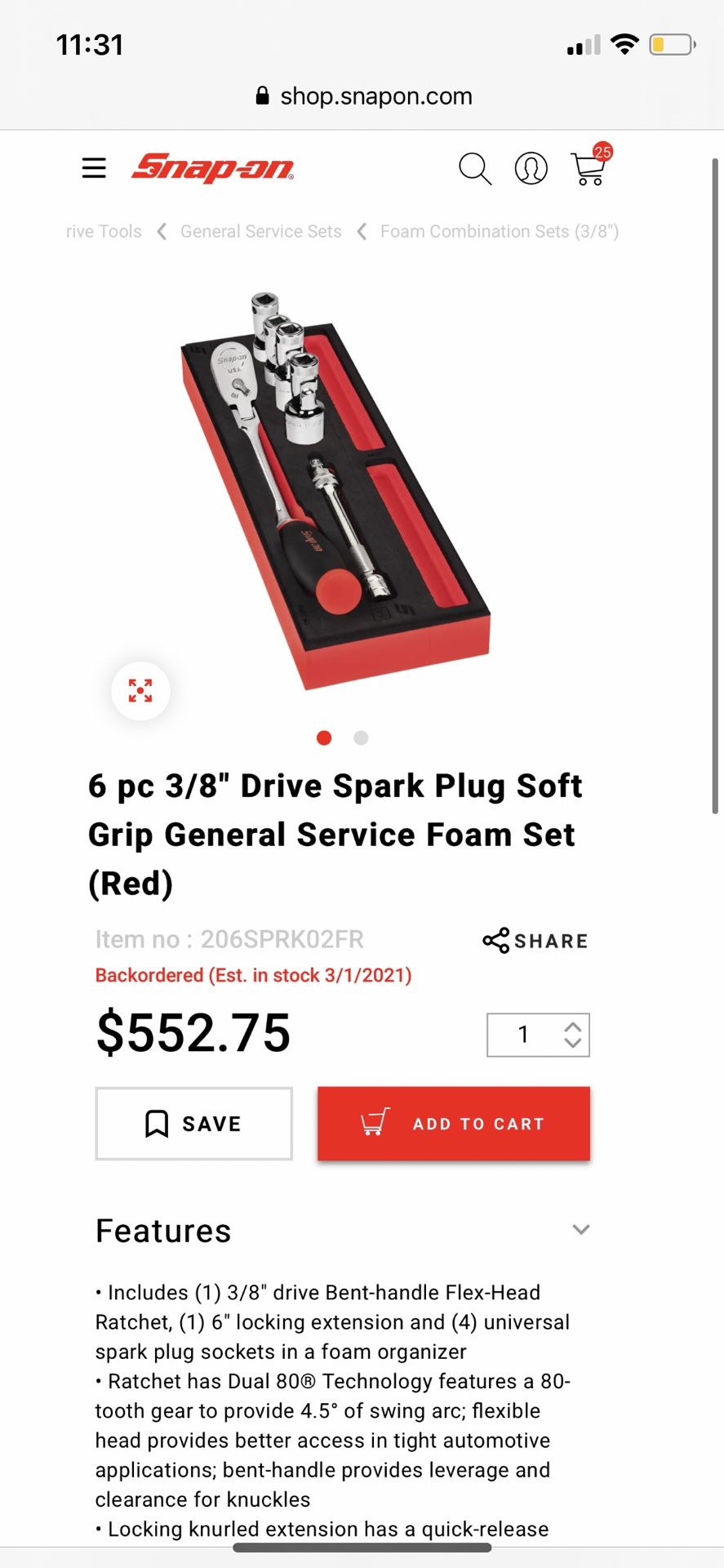 Snap On Spark Plug Set, New !!!