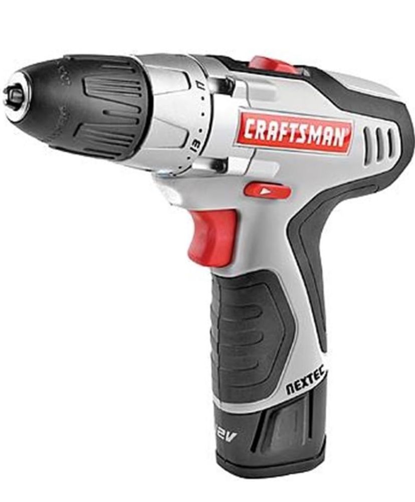 CRAFTSMAN Nextec 12V Compact Lithium-Ion 3/8" 2-Speed Drill/Driver Kit 17586 Missing Battery