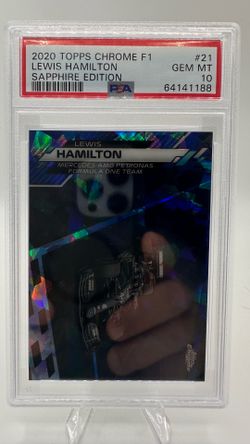 2020 Topps Chrome F1 Lewis Hamilton Sapphire Edition #21 PSA 10