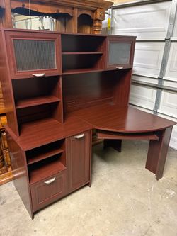 Desk with Hutch and file drawer