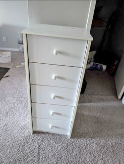 Tall Narrow 5 Drawer Dresser
