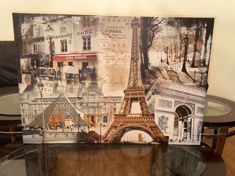 Paris Collage Canvas Wall Art