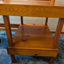 🪵 Handcrafted Solid Wood Desk with Hutch & Monitor Stand ✨