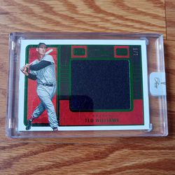 2023 Ted Williams Panini Three And Two Jumbo Patch Card Emerald #1/5 Boston Red Sox's