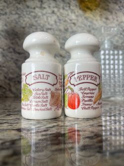Vintage 1980 Avon Salt & Pepper Shaker Set – Ceramic Spice Design
