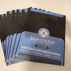 8 Saniderm Tattoo Care Adhesive Bandage Medium 