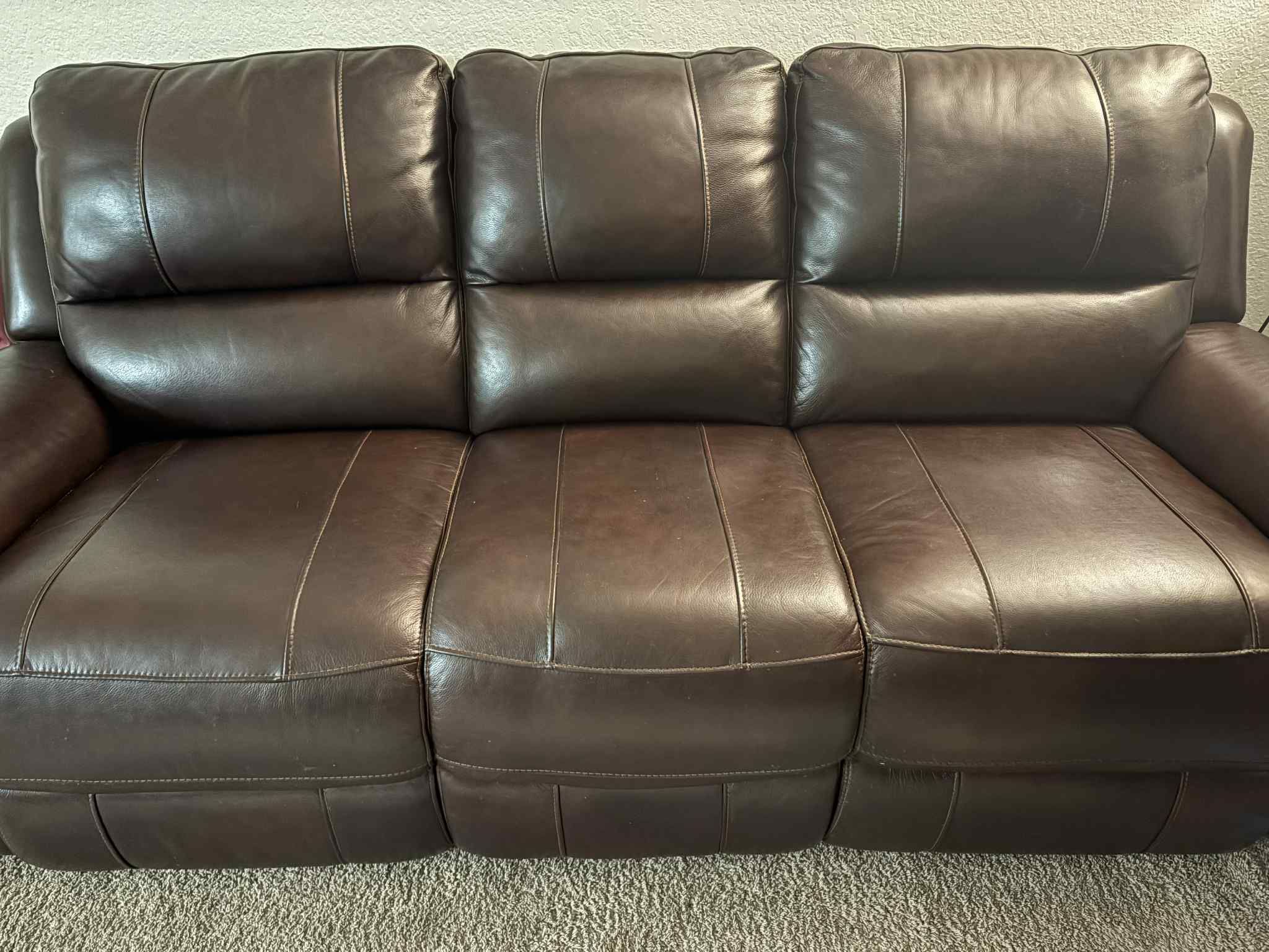 Brown Modern Leather Couch