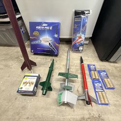 Complete model rocket kit - new, built and never fired