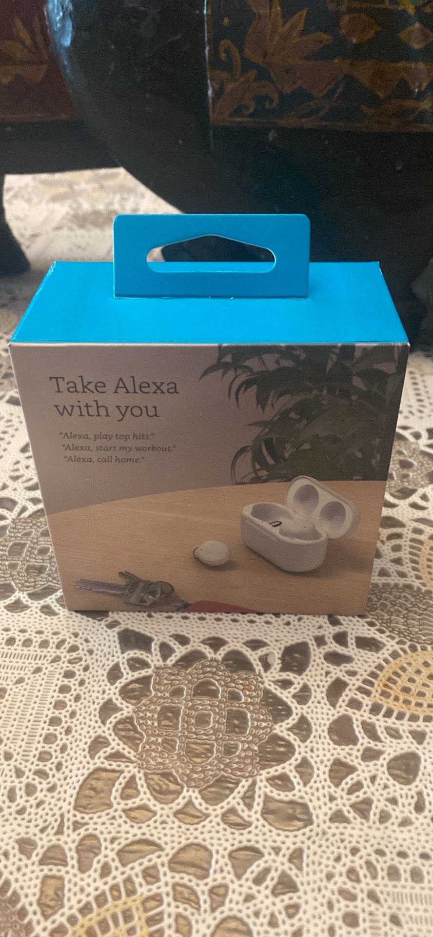 Amazon Echo Buds with Active Noise Cancellation (newest model), Wired charging case, Glacier White