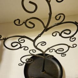 N. Peoria Metal Tree Stand For Jewelry Necklaces  Bracelets Etc...bird Accent