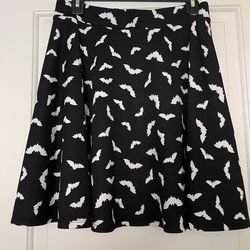 Black skirt with bats