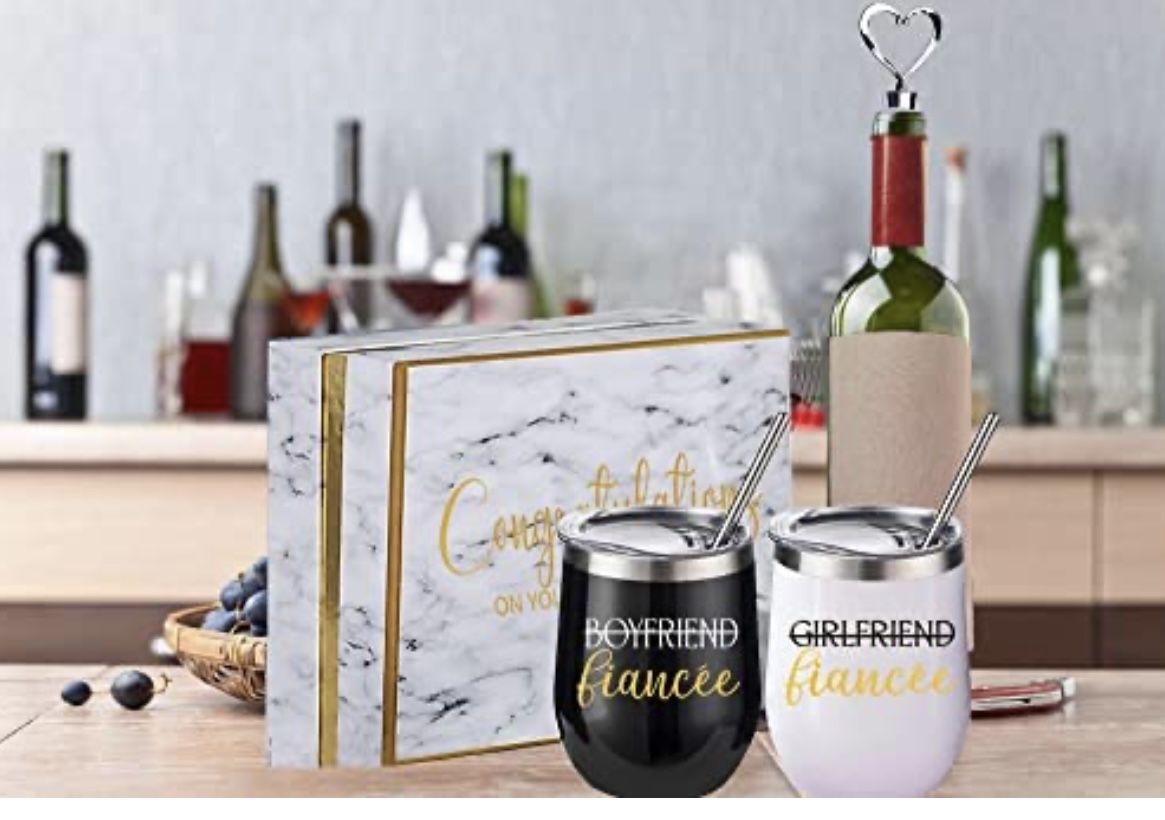 New Engagement Gift Set / Stainless Steel Tumblers