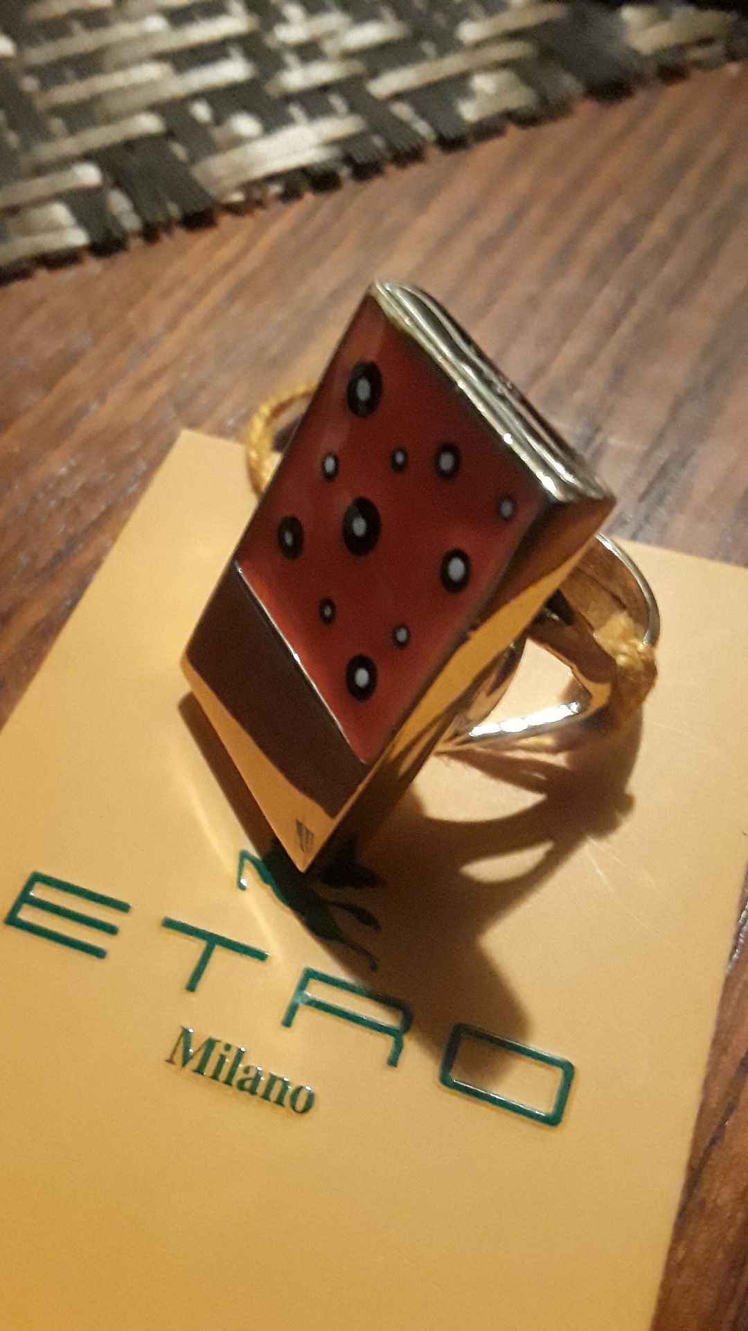 Gorgeous Italian ETRO MILANO ring . Size 7. Made in Italy.