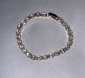 Oval Crystal Tennis Bracelet 